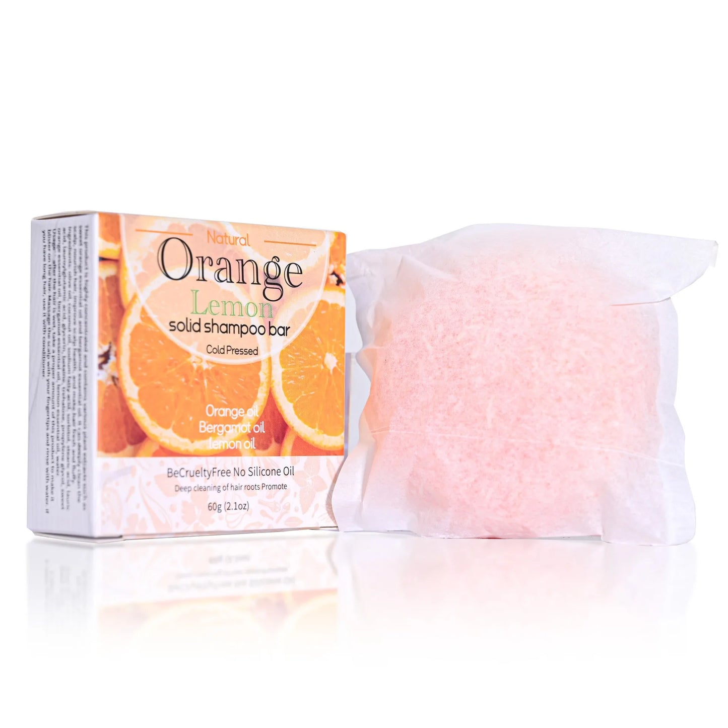 60g Natural XF Organic Sweet Orange Extract Shampoo Bar Moisturizing Strong Cleaning Solid Shampoo
