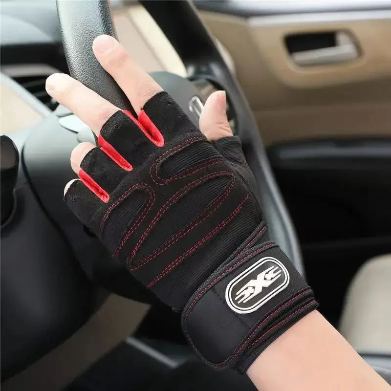 Gym Gloves for Men Women Crossfit Dumbbells Straps Gym Accessories Weight Lifting Bodybuilding Training Exercise Fitness Gloves