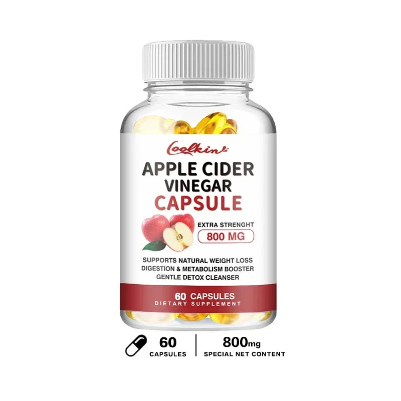 Apple Cider Vinegar Capsules - Healthy Weight Management, Promote Metabolism, Suppress Appetite, and Improve Immunity