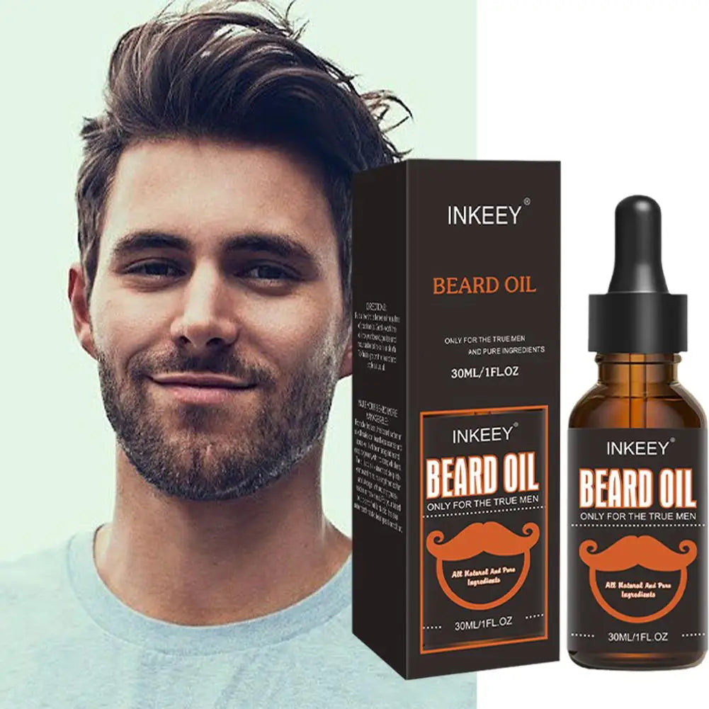 2PCS Beard Care Oil For Men Natural Organic Beard Care Fast Shine Soften Beard Strengthens Mustaches Smooth Nourishing Hair Care