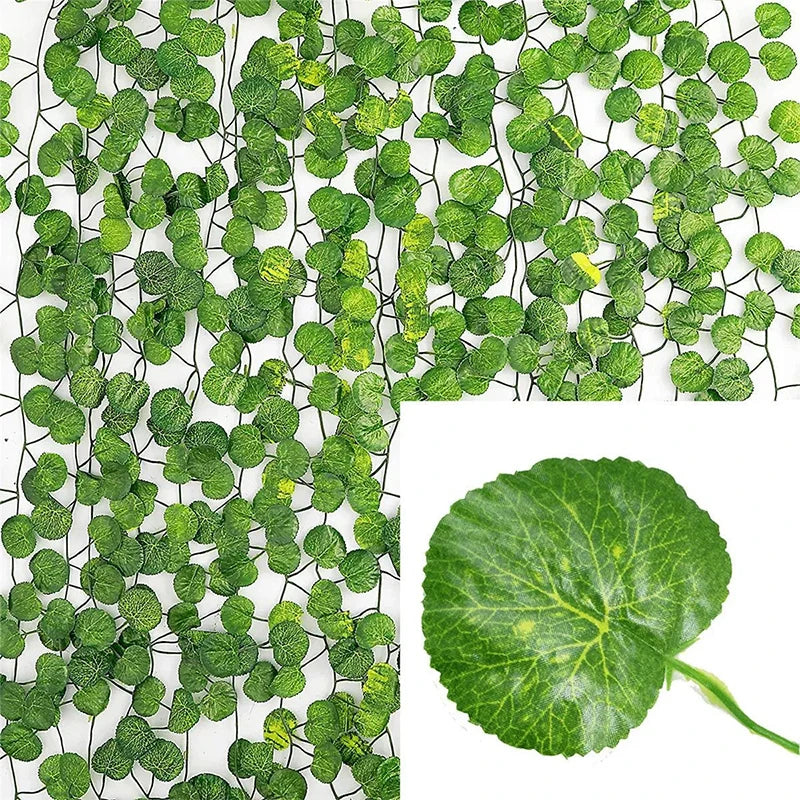 2/4/6/8/10M Artificial Plant Leaves Vine Green Fake Creeper Leaf Ivy String for Home Decor Hanging Wedding Decoration Garland