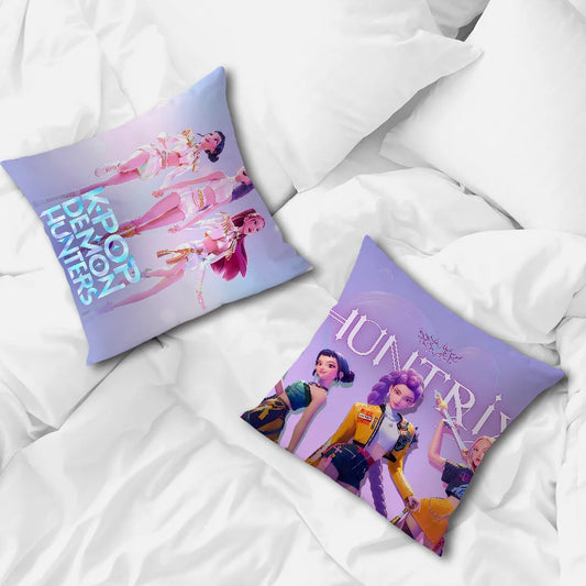 cushion Demon KPop Hunters cover Home Sofa living Room Office Coffee Shop Car Pillow Case