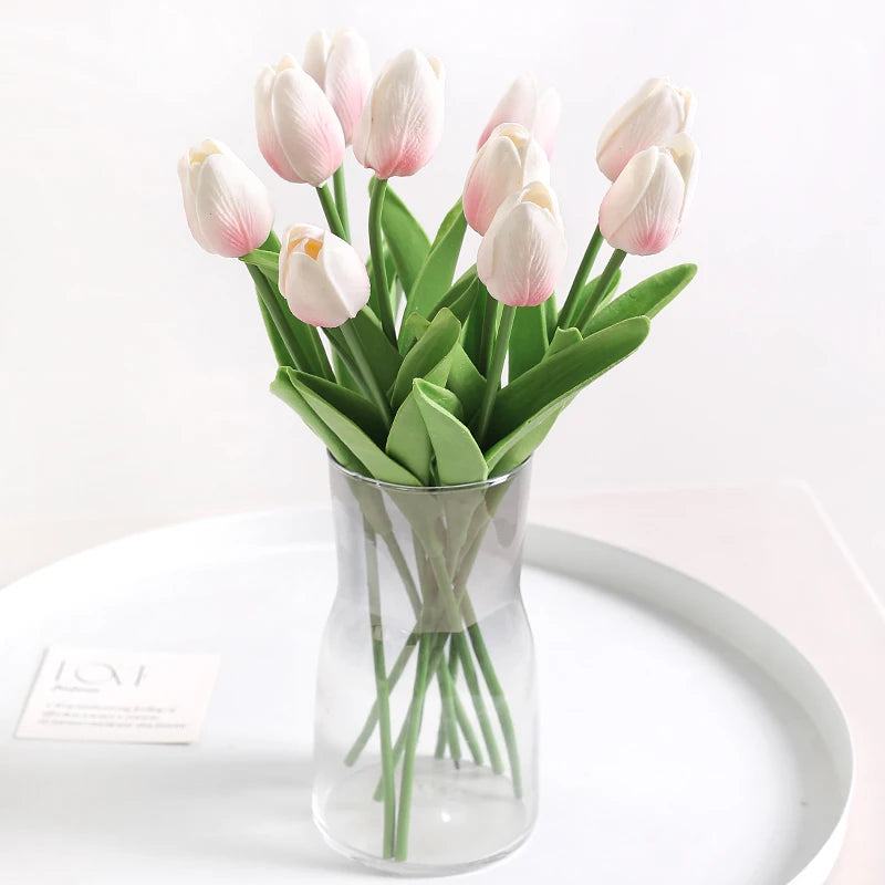 5/10Pcs Tulip Artificial Flowers Real Touch Bouquet Fake Flowers Home Decoration for Supplies Valentines Flowers Wedding Decor