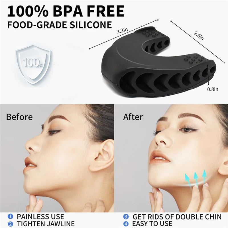 Fitness Jaw Exerciser Slim & Tone Jawline/Double Chin Reducer-Helps Reduce Teeth Grinding & Stress-Facial Toner/Look Youthful