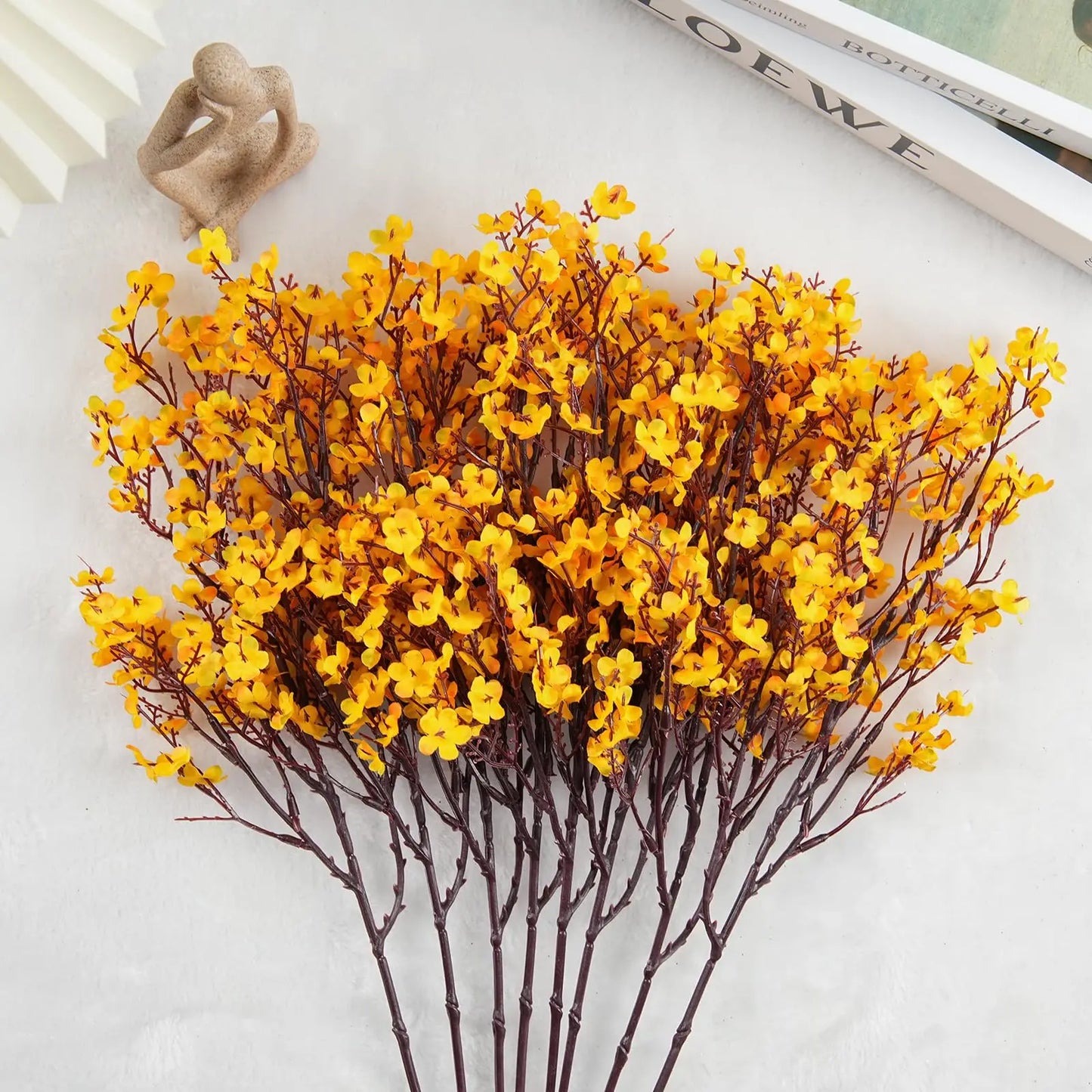 5Pcs Artificial Flowers Fall Babys Breath Fake Plants Home Wedding Centerpiece Table Thanksgiving Party Autumn Room Decorations