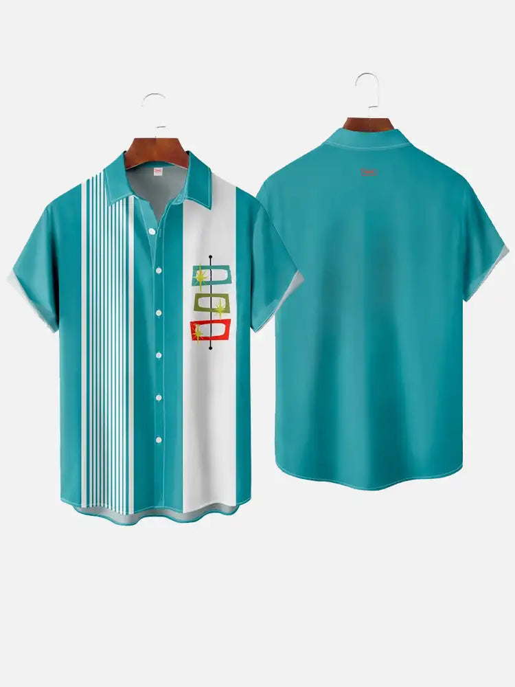 Men's fashionable and minimalist shirts 2023 Summer casual short sleeved Hawaii beach shirt vacation trend