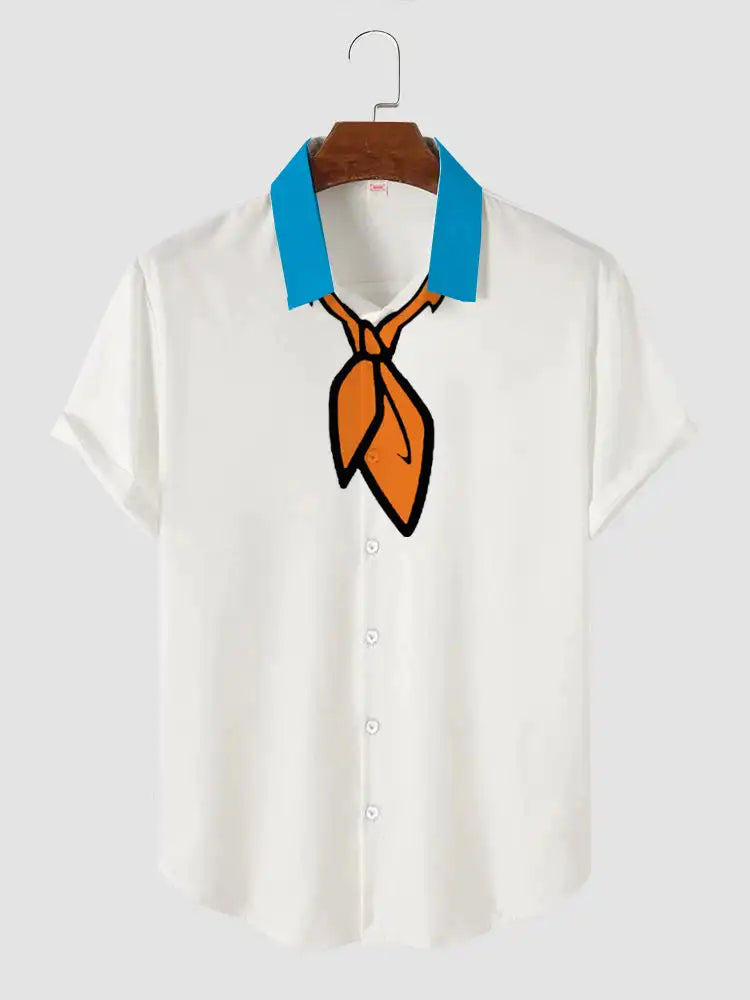 Men's fashionable and minimalist shirts 2023 Summer casual short sleeved Hawaii beach shirt vacation trend