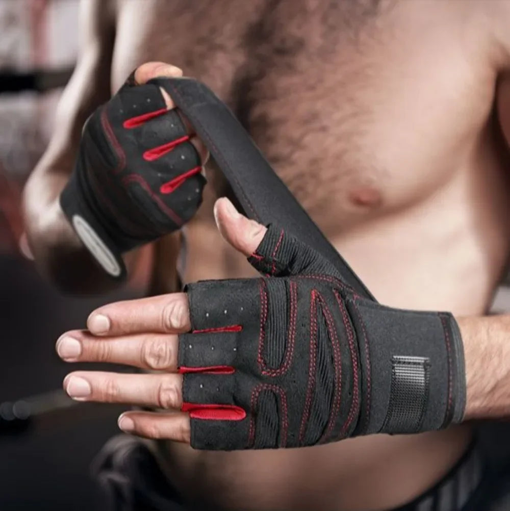 Gym Gloves for Men Women Crossfit Dumbbells Straps Gym Accessories Weight Lifting Bodybuilding Training Exercise Fitness Gloves