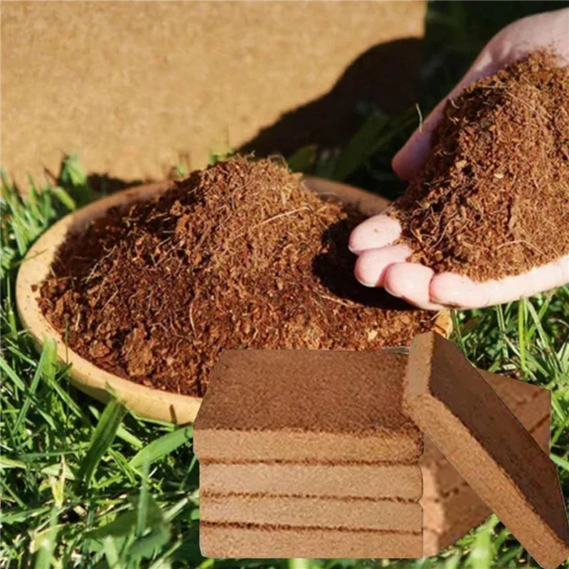 ABYP 4Pcs Organic Coconut Fiber For Plants, Organic Coconut Bricks, Natural Organic Compressed Coconut