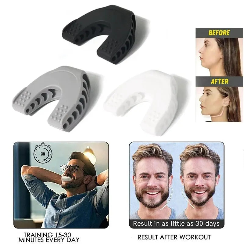 Fitness Jaw Exerciser Slim & Tone Jawline/Double Chin Reducer-Helps Reduce Teeth Grinding & Stress-Facial Toner/Look Youthful