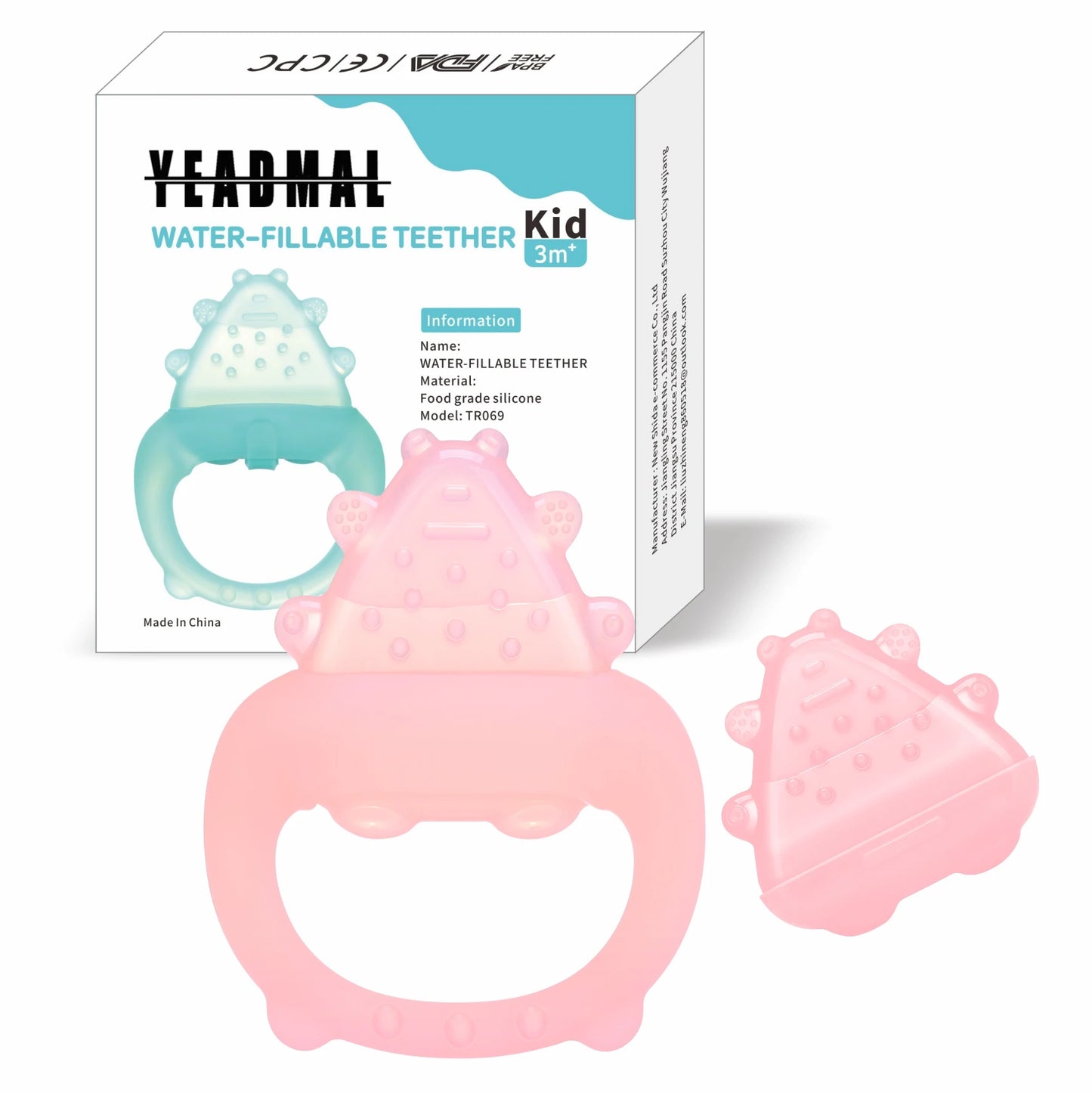 Freezable Baby Silicone Teething Toys – Cooling Relief for Babies 0-12 Months, BPA-Free, Water-Filled & Ice Teething Toys, Safe