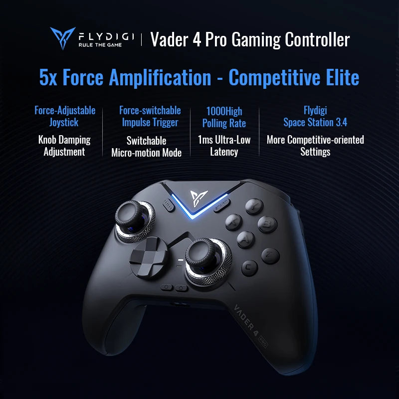 Original Flydigi Vader 4 Pro Gaming Controller Athletic Elite Handle Wireless Gamepad With Hall Rocker For Mobile Switch TV Pc