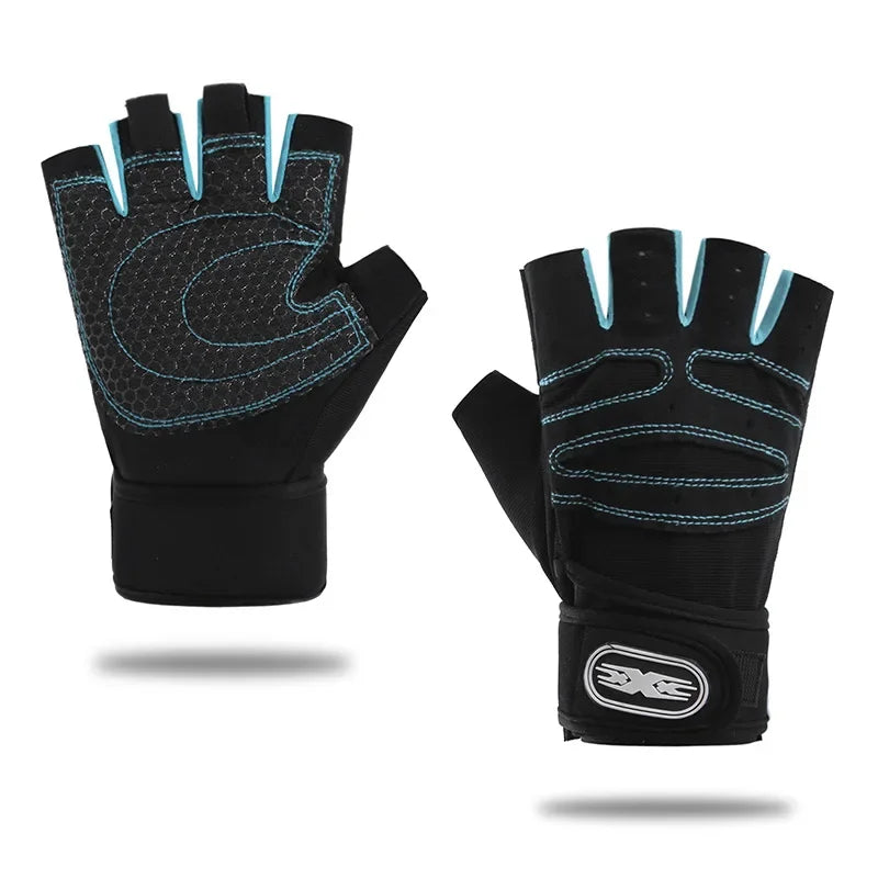 Gym Gloves for Men Women Crossfit Dumbbells Straps Gym Accessories Weight Lifting Bodybuilding Training Exercise Fitness Gloves