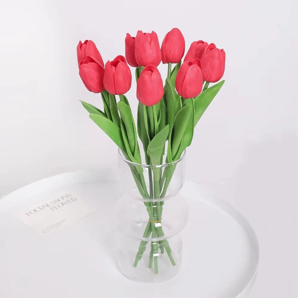 5/10Pcs Tulip Artificial Flowers Real Touch Bouquet Fake Flowers Home Decoration for Supplies Valentines Flowers Wedding Decor