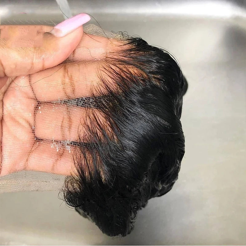 7x7 Invisible Melt Skin Real HD Lace 13x6 6x6 5x5 Pre Plucked Lace Frontal Bye Bye Knots Wigs 100% Virgin straight Hair HD Lace