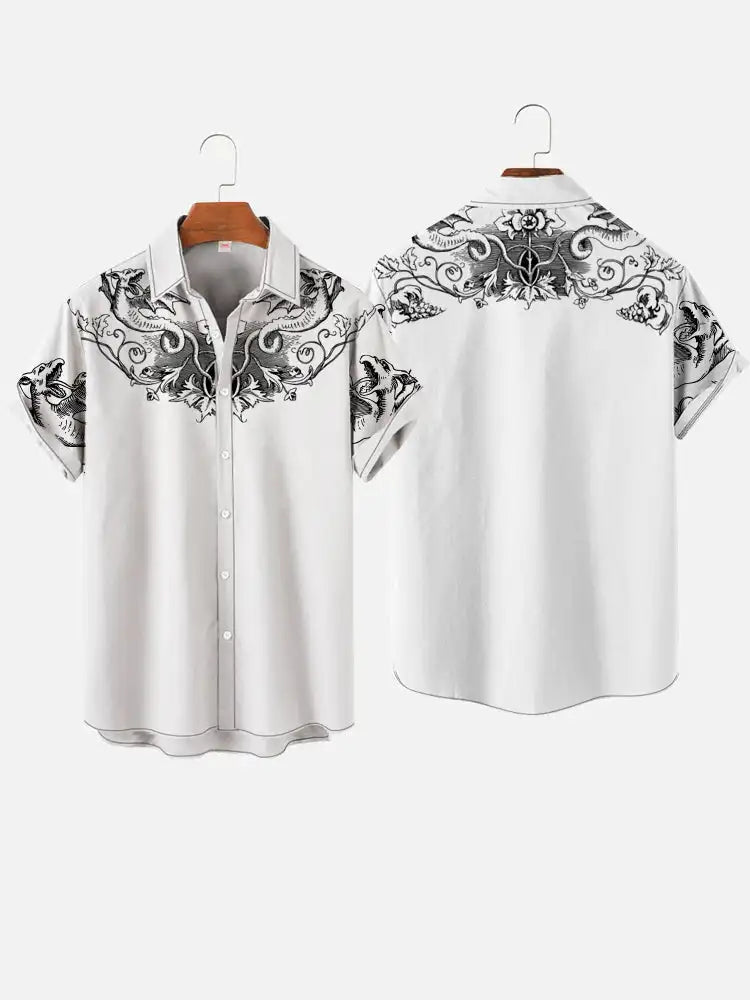 Men's fashionable and minimalist shirts 2023 Summer casual short sleeved Hawaii beach shirt vacation trend