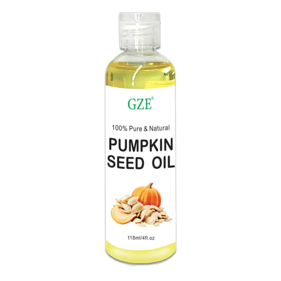 GZE Pumpkin Seed Carrier Oil Organic Pure Natural Cold Pressed Unrefined Oil for Skin, Hair, Body