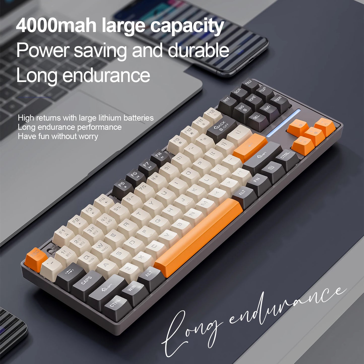 SMAILWOLF MK87 Bluetooth wireless mechanical keyboard E-sports game full key hot plug custom keyboard