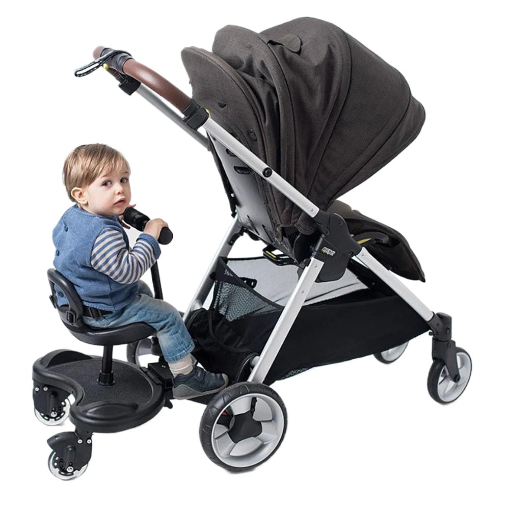 Universal Baby Strollers Pedal Adapter Twins Scooter Hitchhiker Second Child Standing Plate with Seat