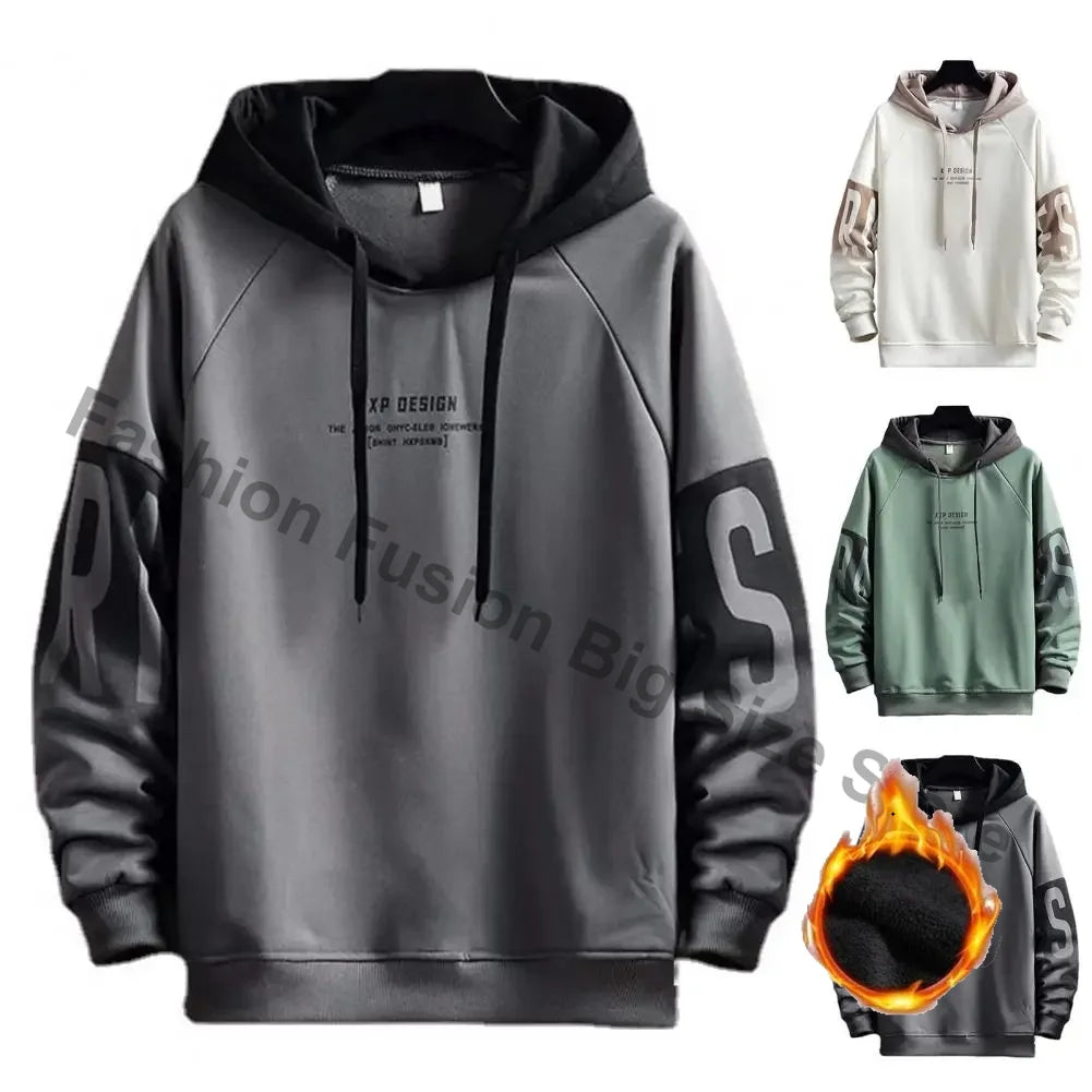 Men's Hoodies Spring Autumn Fashion Harajuku Letter Print Hoodies Sweatshirts Men Streetwear Trend Men Clothing Hip Hop Tops