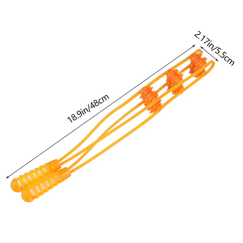 Hand-held Back Shoulder Neck Muscle Massager Plastic Back Puller Fitness Physiotherapy Massage Roller Bead Pull-Back Roller