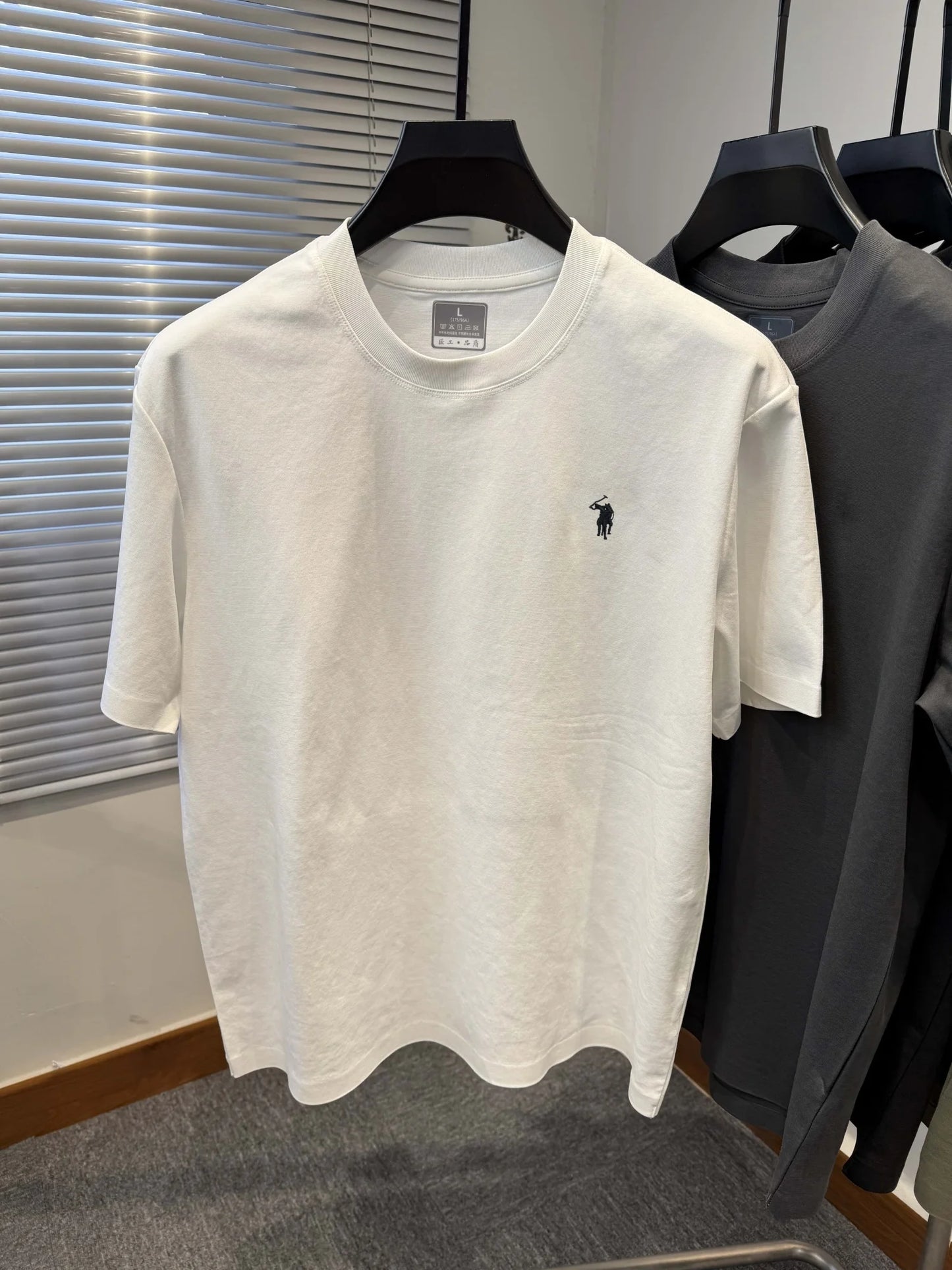 High end silky cotton breathable short sleeve T-shirt men summer designer Paul brand embroidered fashion casual round neck top