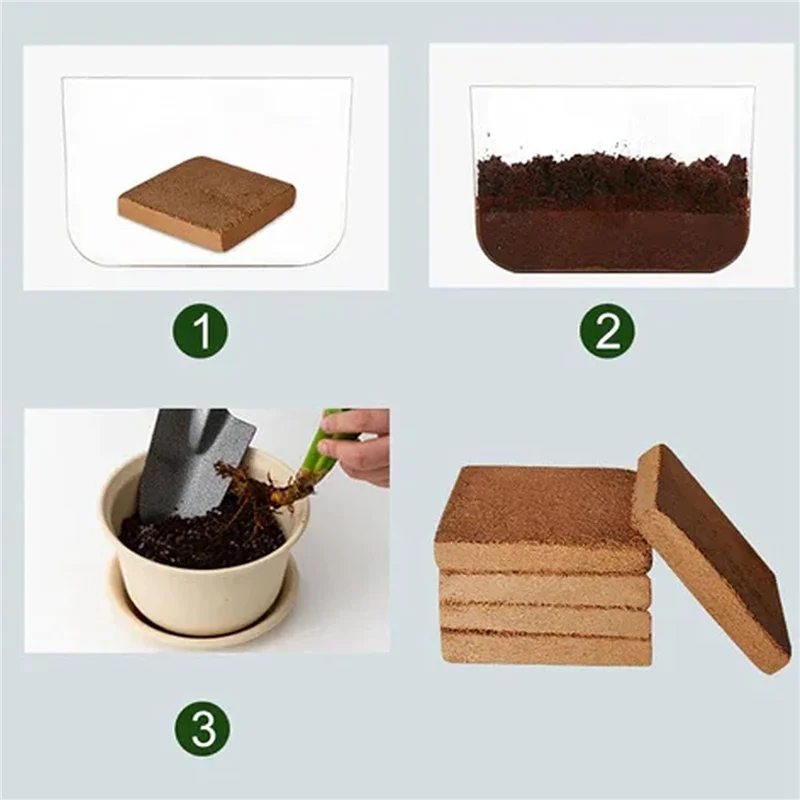 ABYP 4Pcs Organic Coconut Fiber For Plants, Organic Coconut Bricks, Natural Organic Compressed Coconut