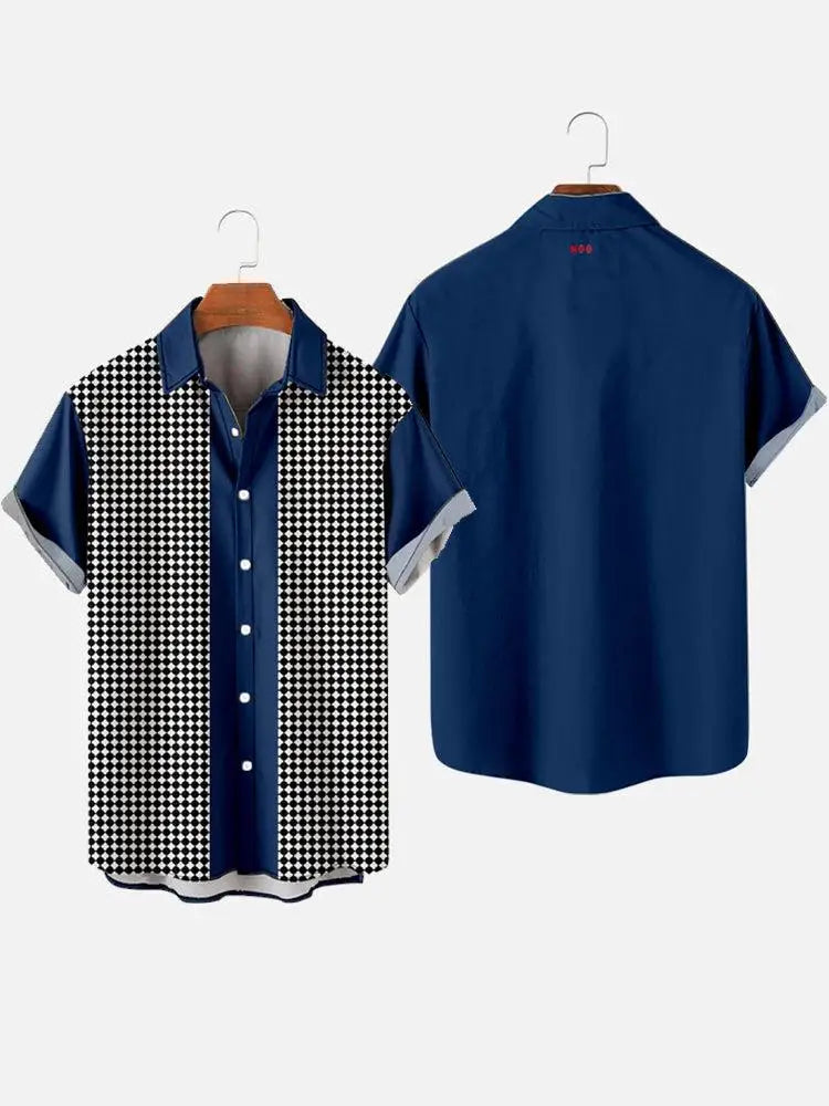 Men's fashionable and minimalist shirts 2023 Summer casual short sleeved Hawaii beach shirt vacation trend