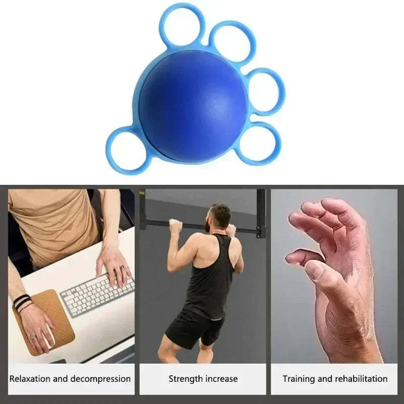 Hand Gripper Strengthener Ball Silicone Finger Exercise Muscle Relax Wrist Strength Trainer Fitness Arm Exercise Rehabilitation