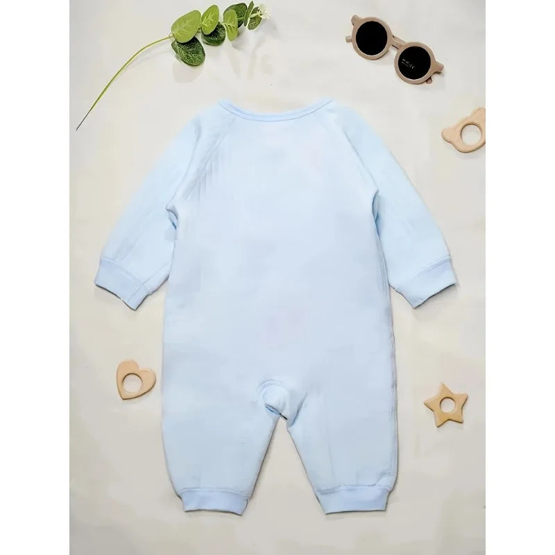All Seasons Cute Infant Newborn Baby Romper Baby Boy Girl Cartoon Bear Cotton Jumpsuit with Hat