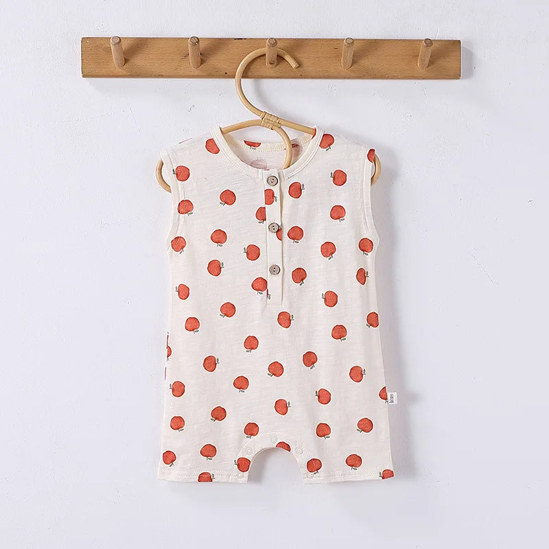 0-24M Newborn Kid Baby Boys Girls Clothes Summer Cotton Baby Romper Sleeveless Jumpsuit Cute Sweet New Born Outfit