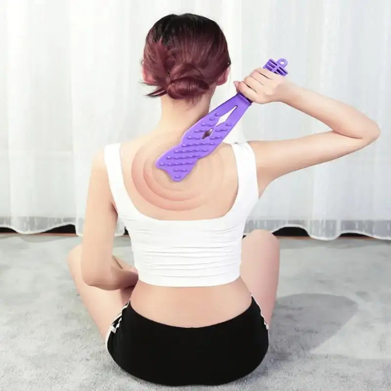 Health Care Hammer Non Slip Handle Elastic Durable Massage Acupoint Back Stick Pat Tool Mini Massager For Muscles Scar Fitness