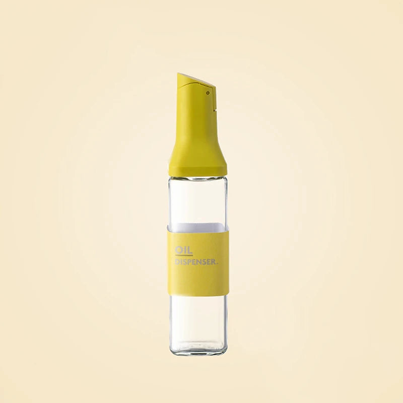 500ml Square Open and Close Oil Pot Kitchen Sauce Vinegar Olive Oil Glass Seasoning Bottle