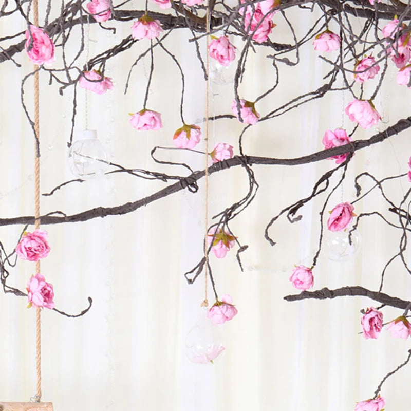 3m immortal peony extra long thick vine hanging wreath home garden wedding arch DIY fake vine wall decoration