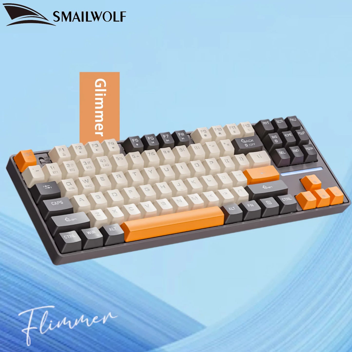 SMAILWOLF MK87 Bluetooth wireless mechanical keyboard E-sports game full key hot plug custom keyboard