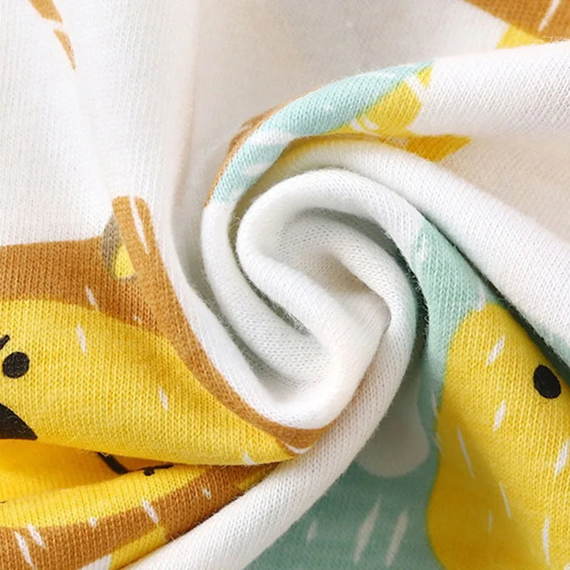 Cute Baby Cartoon Jumpsuit Summer Short Sleeved Thin Cotton Newborn Infant Clothing Bodysuit Boys Girls Crawling Clothes Rompers