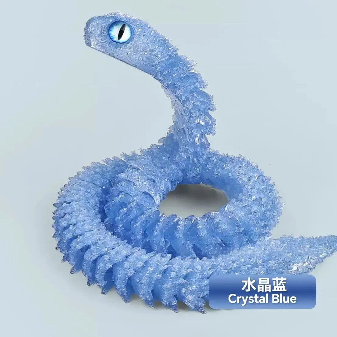 30/60/80cm 3D Printed Luminous Snake Movable Joint Simulation Snake Action Figures Home Office Desktop Ornament Birthday Gifts