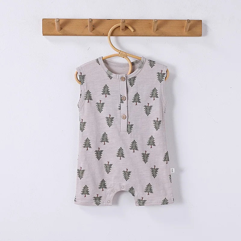 0-24M Newborn Kid Baby Boys Girls Clothes Summer Cotton Baby Romper Sleeveless Jumpsuit Cute Sweet New Born Outfit