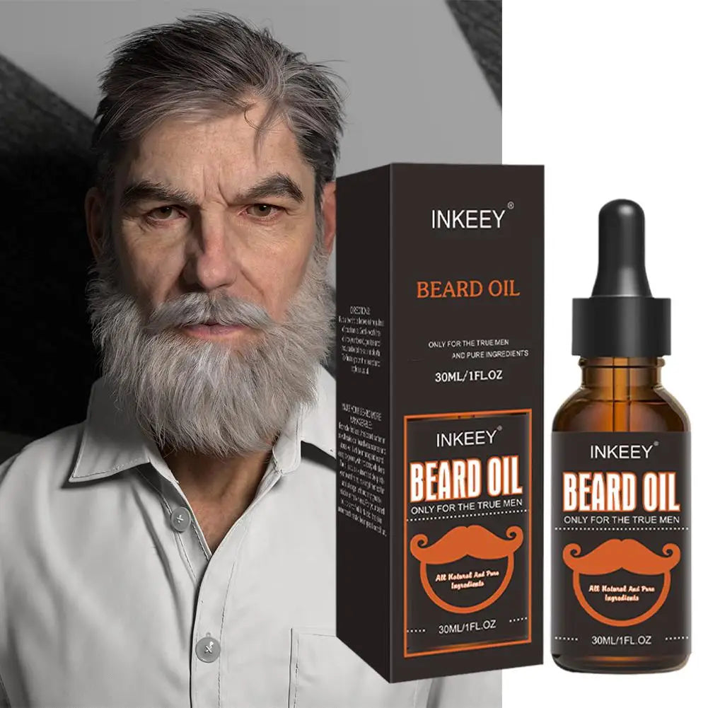 2PCS Beard Care Oil For Men Natural Organic Beard Care Fast Shine Soften Beard Strengthens Mustaches Smooth Nourishing Hair Care