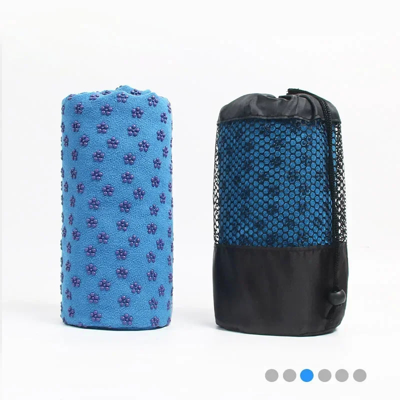 Non Slip Hot Yoga Towel Pilates Mat Yoga Blanket Sweat Absorbent Portable Fitness Meditation Mat Sports Workout Travel Blanket