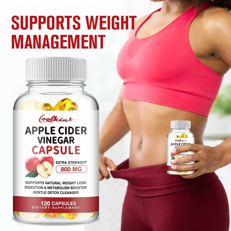 Apple Cider Vinegar Capsules - Healthy Weight Management, Promote Metabolism, Suppress Appetite, and Improve Immunity