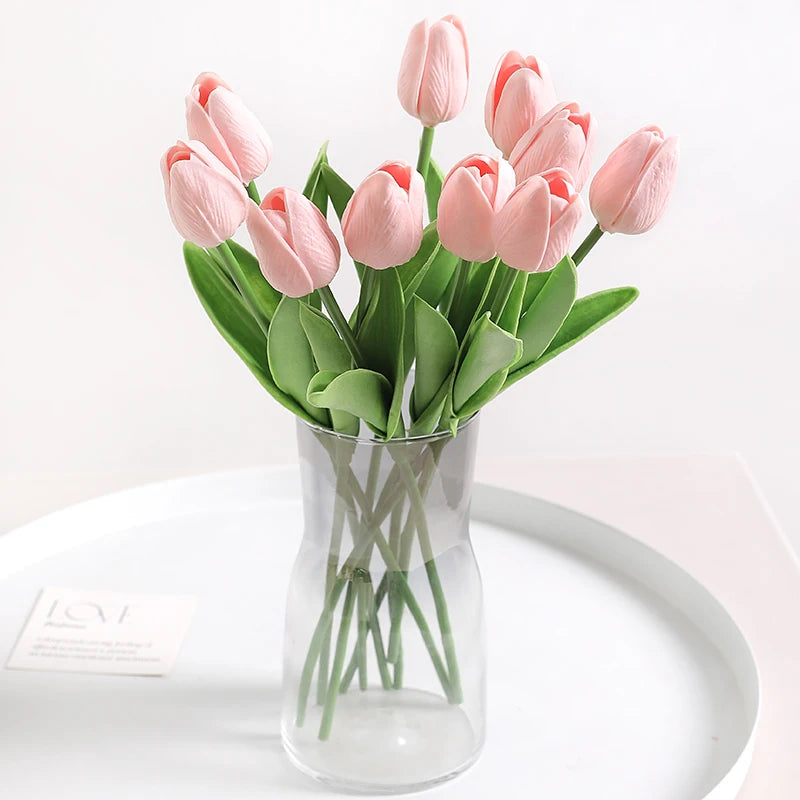 5/10Pcs Tulip Artificial Flowers Real Touch Bouquet Fake Flowers Home Decoration for Supplies Valentines Flowers Wedding Decor