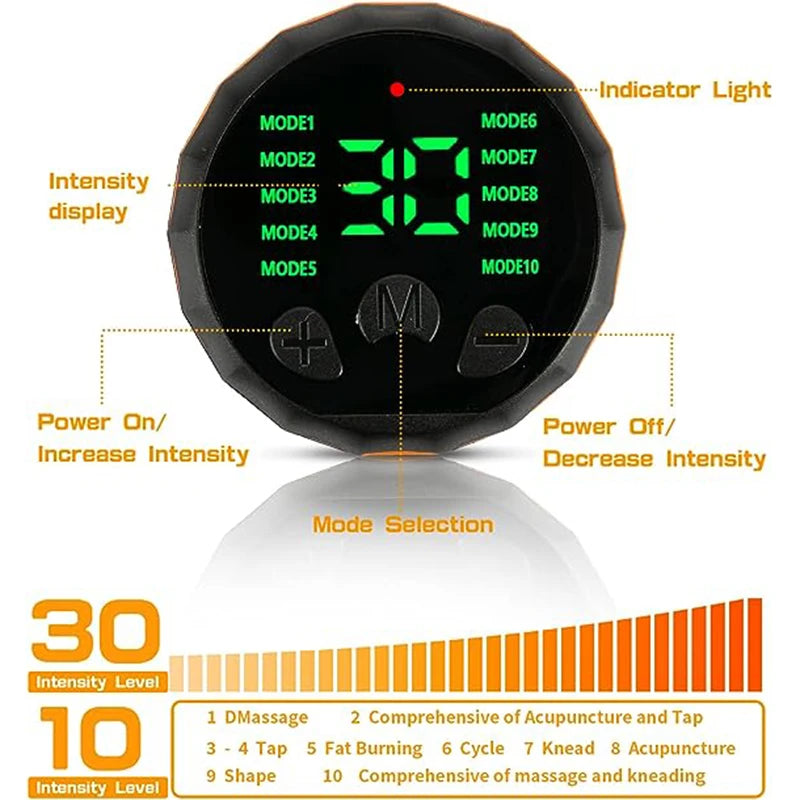 Smart EMS Muscle Stimulator Abdominal Toning Belt Abs Muscle Toner Arm Waist Weight Loss Body Fitness Massager USB Chargeable