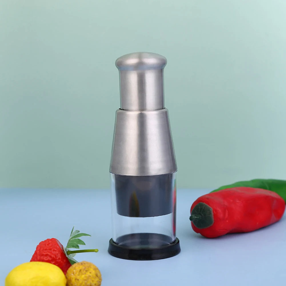 Pressed Garlic Chopper 304 Stainless Steel Manual Garlic Masher Handheld Push Type Garlic Crusher Labor Kitchen Chopper Gadget