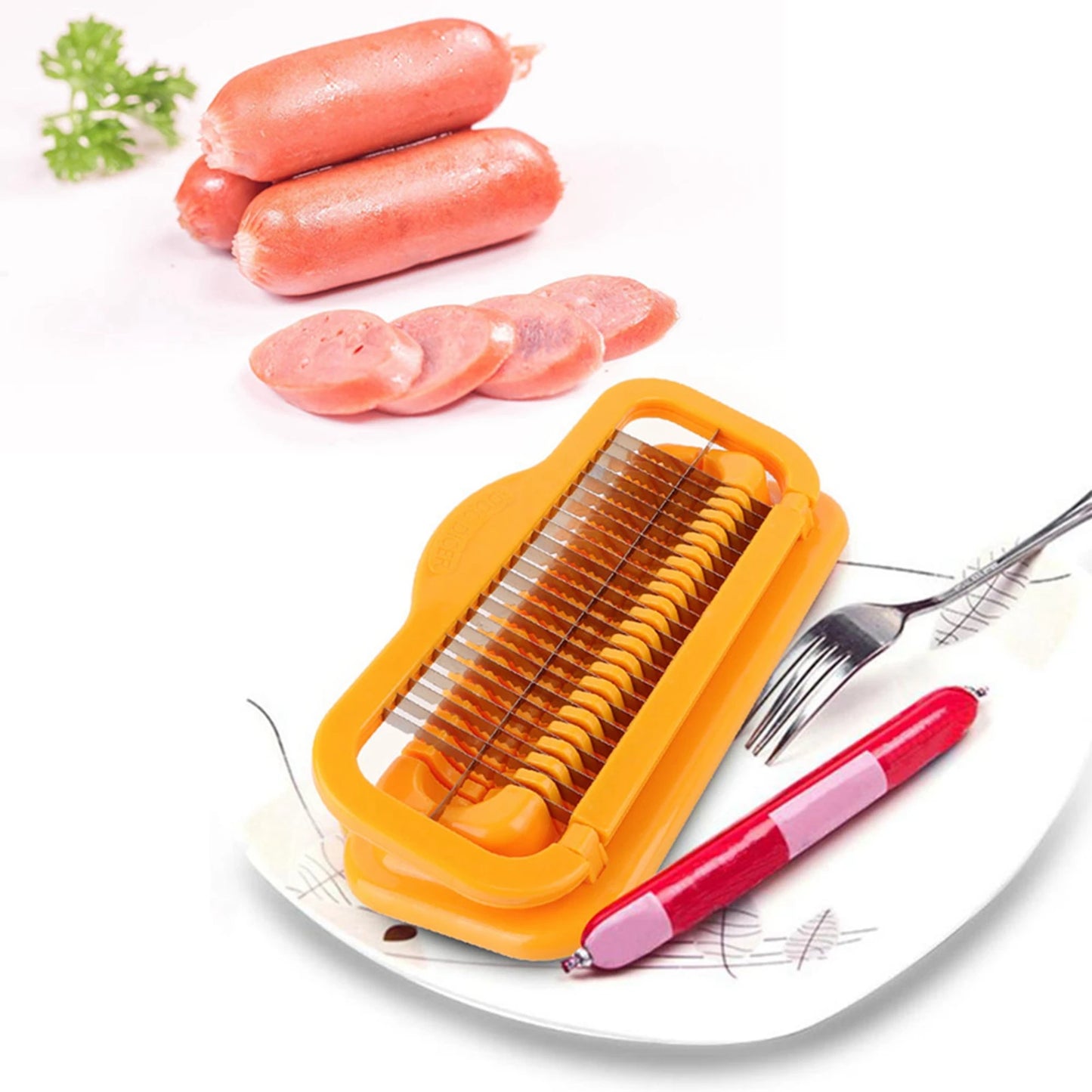 1PC Multifunctional Hot Dog Sausage Cutter Ham Banana Peel Cutter Tool Kitchen Tools