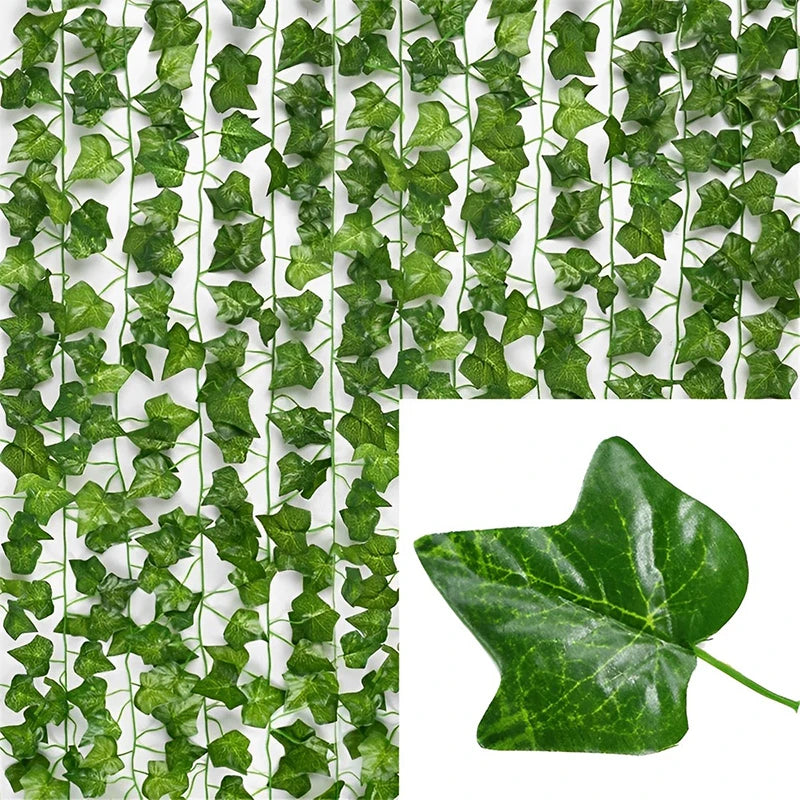 2/4/6/8/10M Artificial Plant Leaves Vine Green Fake Creeper Leaf Ivy String for Home Decor Hanging Wedding Decoration Garland