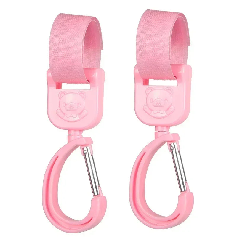 360 Degree Cart Organizer Storage Bag Hanger Universal Outdoor Stroller Accessories Baby Pram Hooks Rotate Hanging Bag