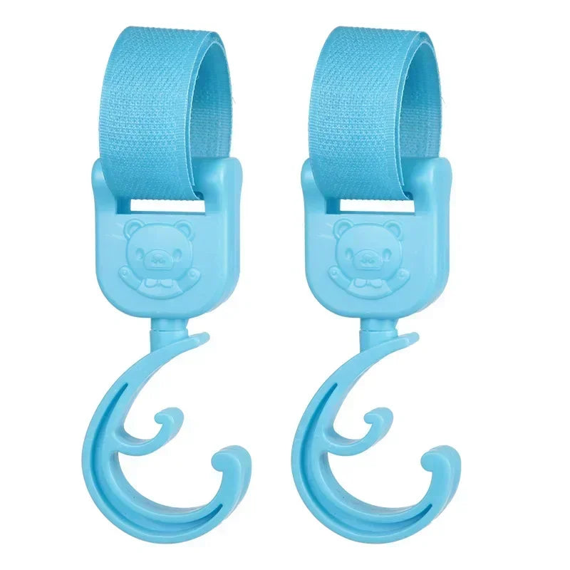 360 Degree Cart Organizer Storage Bag Hanger Universal Outdoor Stroller Accessories Baby Pram Hooks Rotate Hanging Bag