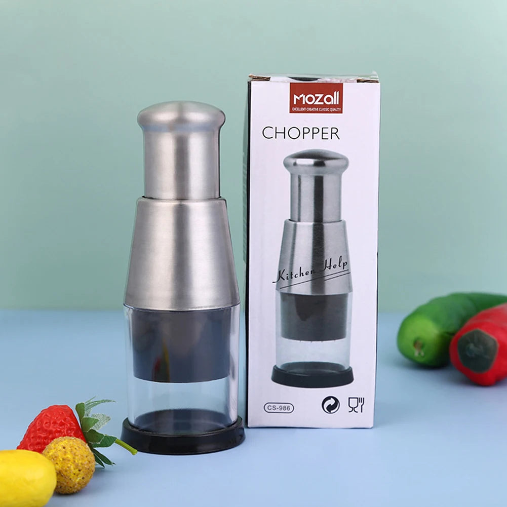 Pressed Garlic Chopper 304 Stainless Steel Manual Garlic Masher Handheld Push Type Garlic Crusher Labor Kitchen Chopper Gadget