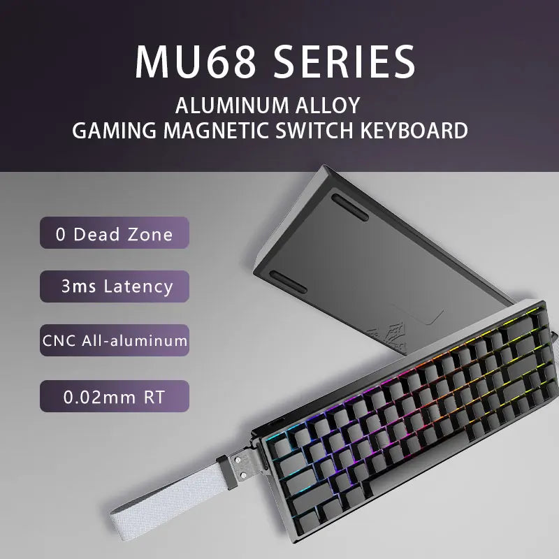 IYX MU68 PRO Magnetic Switch Gaming Keyboard Aluminum Alloy 8000Hz Quick Trigger Mechanical Keyboard Hot Swap SOCD/RS Varolant